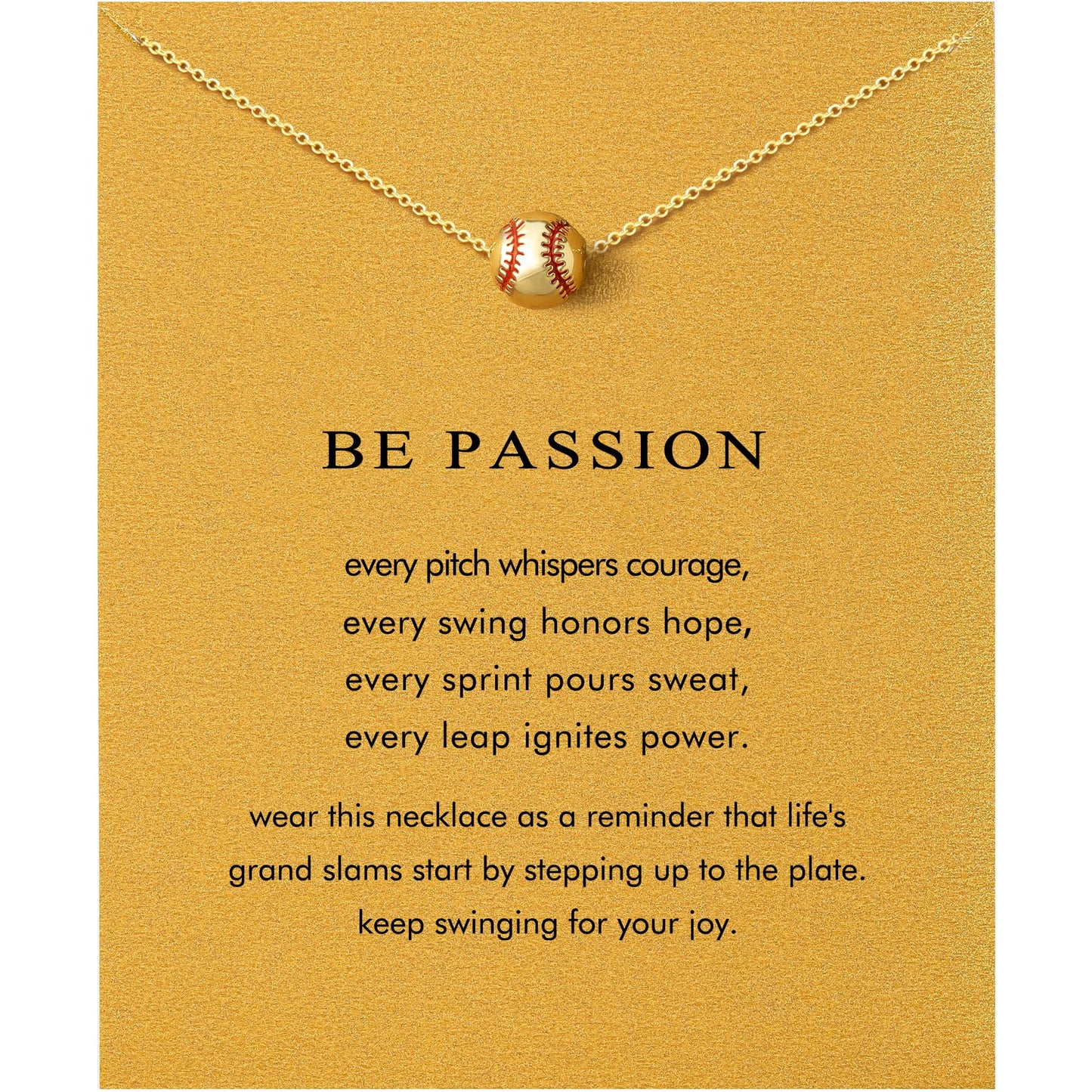 Baydurcan Gold Baseball Necklace for Women Softball Gifts for Sport lover Baseball Necklaces Softball Mom