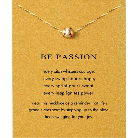 Baydurcan Gold Baseball Necklace for Women Softball Gifts for Sport lover Baseball Necklaces Softball Mom