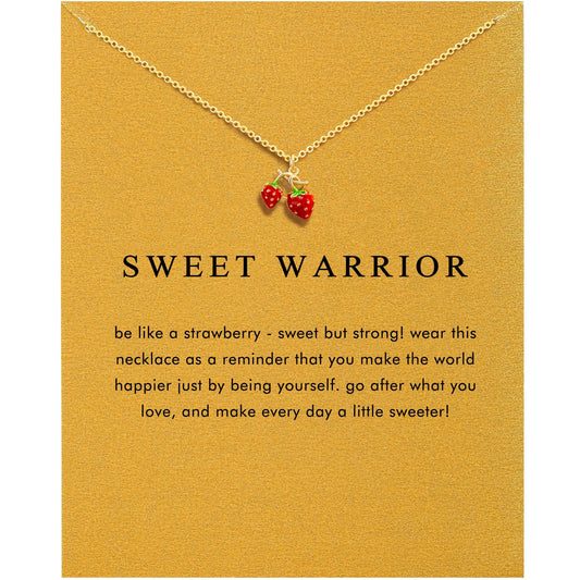 OBSUN Strawberry Necklace Strawberry Gifts for Women Accessories Strawberrys Stuff (Strawberry)