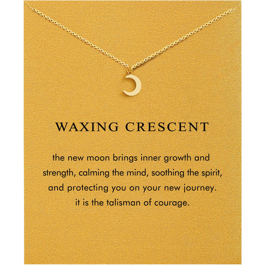 Baydurcan Crescent Moon Necklace Moon Necklaces for Women Emotional Support Gifts for Women(Crescent)