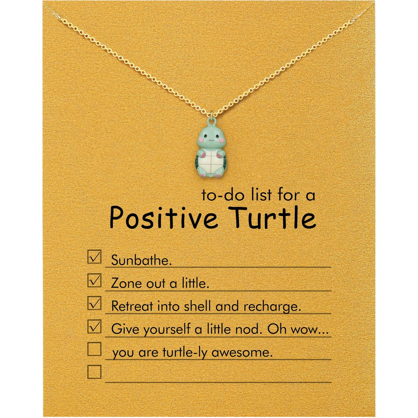 Baydurcan Turtle Necklace for Women, Cute Sea Turtle Ocean Pendant Summer Beach Jewelry, Inspirational Birthday Gift for Friends Sister Daughter
