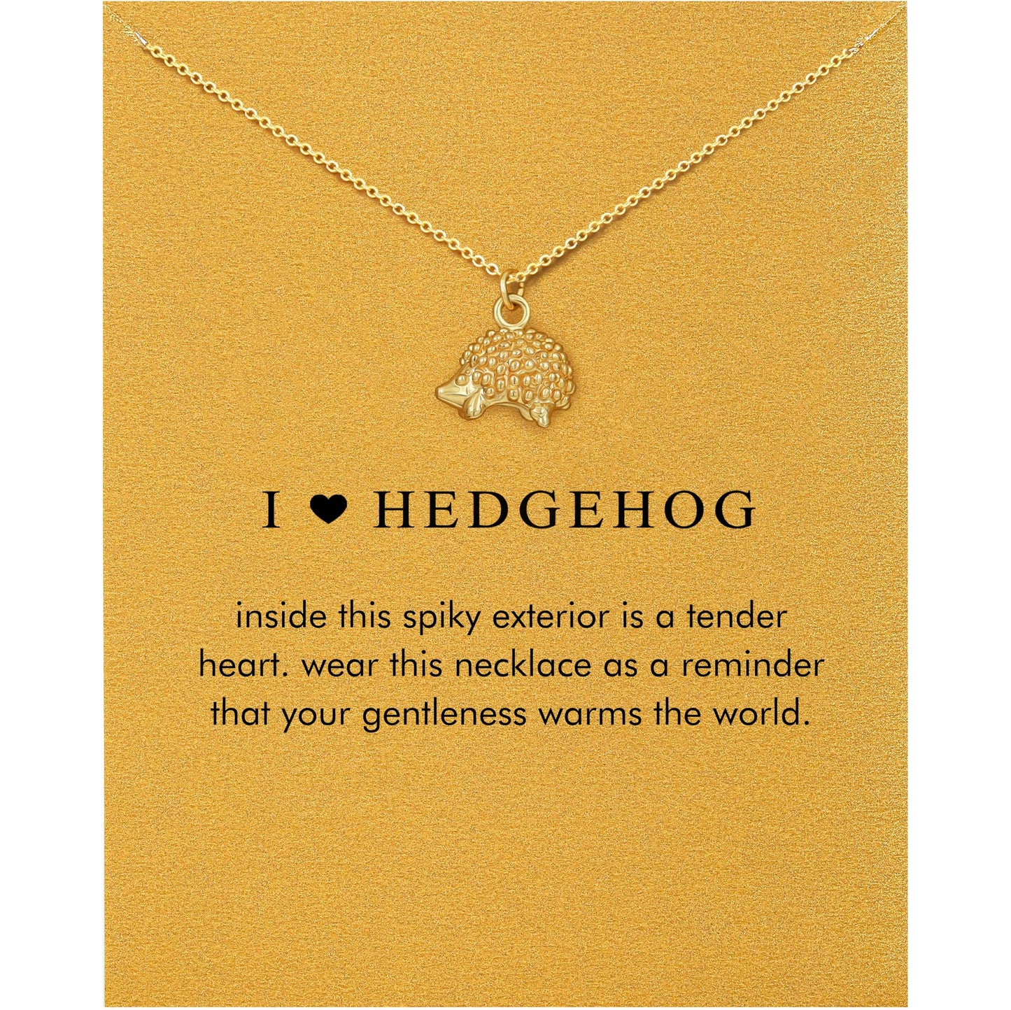 Baydurcan Hedgehog Necklace for Women, Hedgehog Gifts Cute Animal Pendant Jewelry, Inspirational Gift for Her