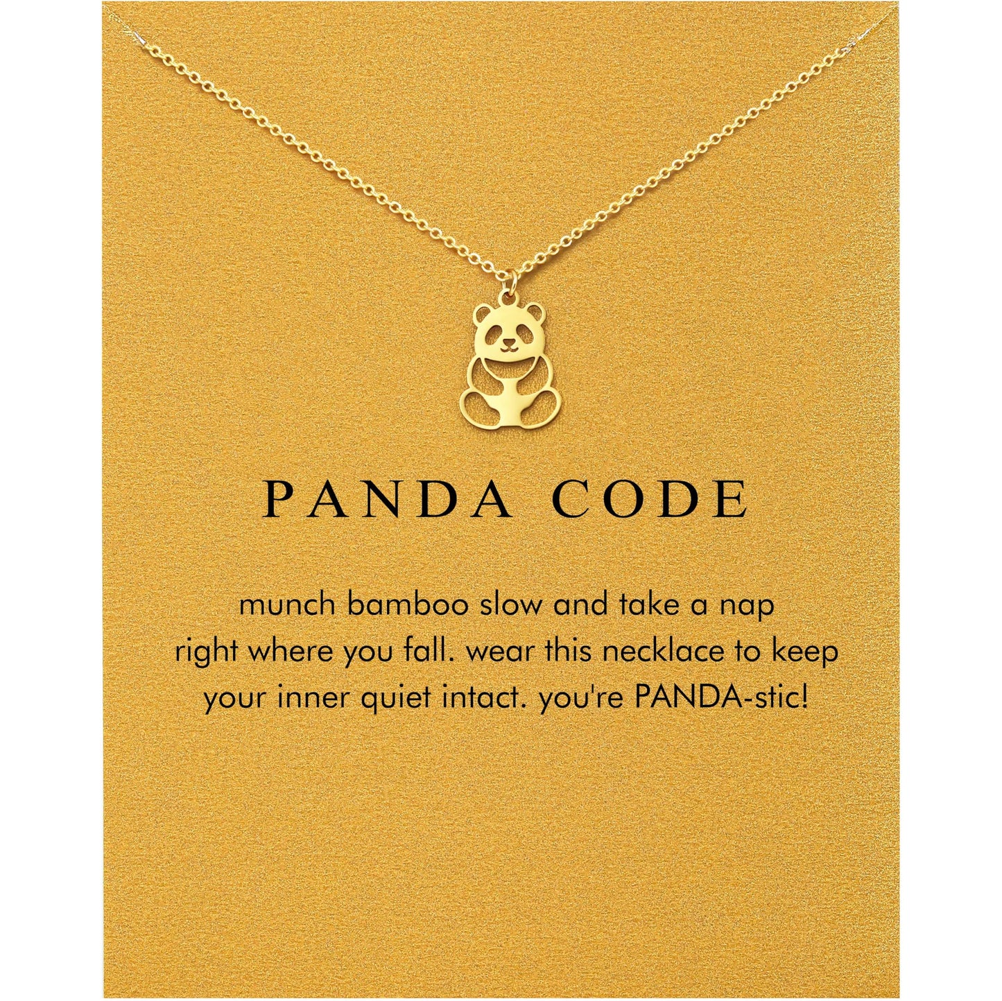 Baydurcan Panda Necklace for Women, Panda Gifts Cute Animal Pendant Jewelry, Inspirational Gift for Friends Mom Daughter Her, Stainless Steel Accessory