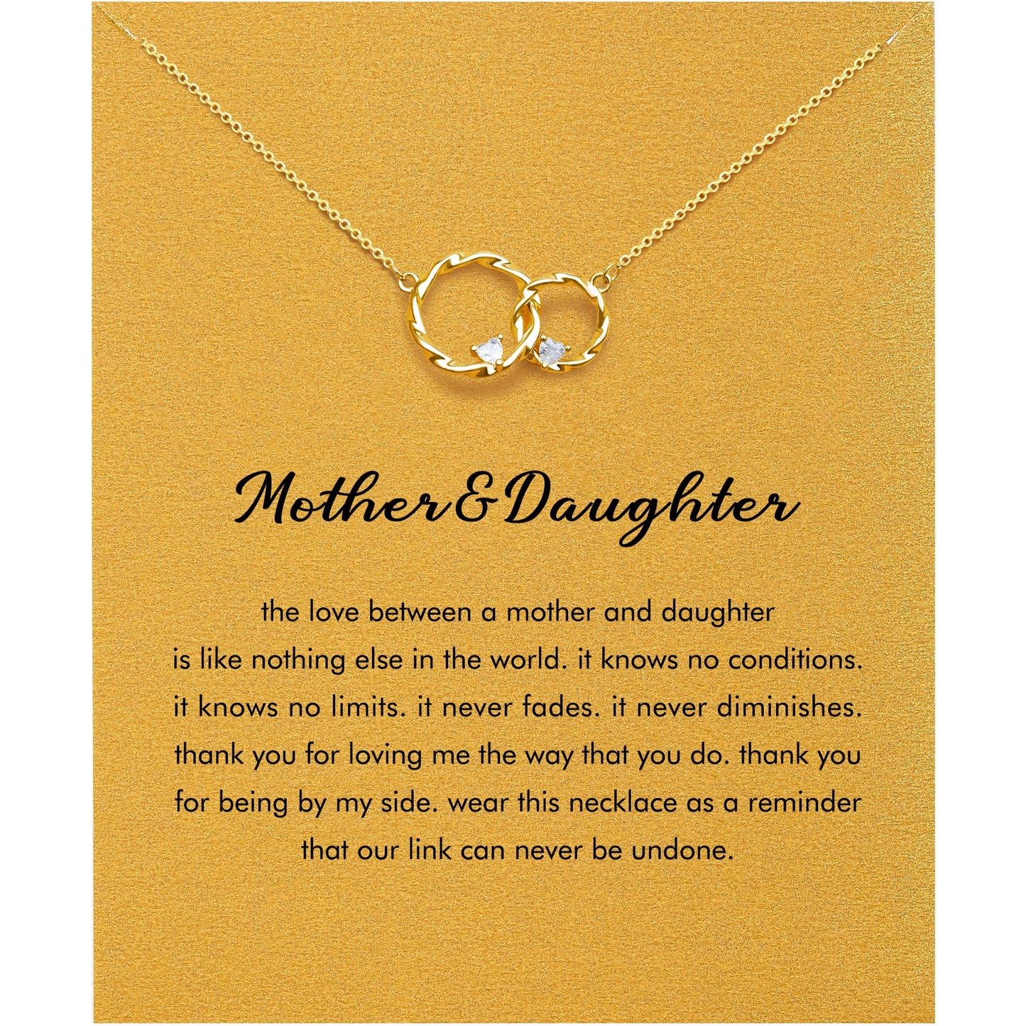 Baydurcan Mother Daughter Necklace Gifts for Mom Birthday Unique Mom and Daughter Necklace (Mother)