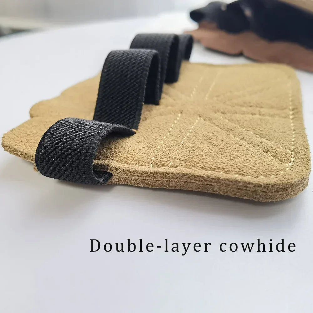 Cowhide Weightlifting Gloves