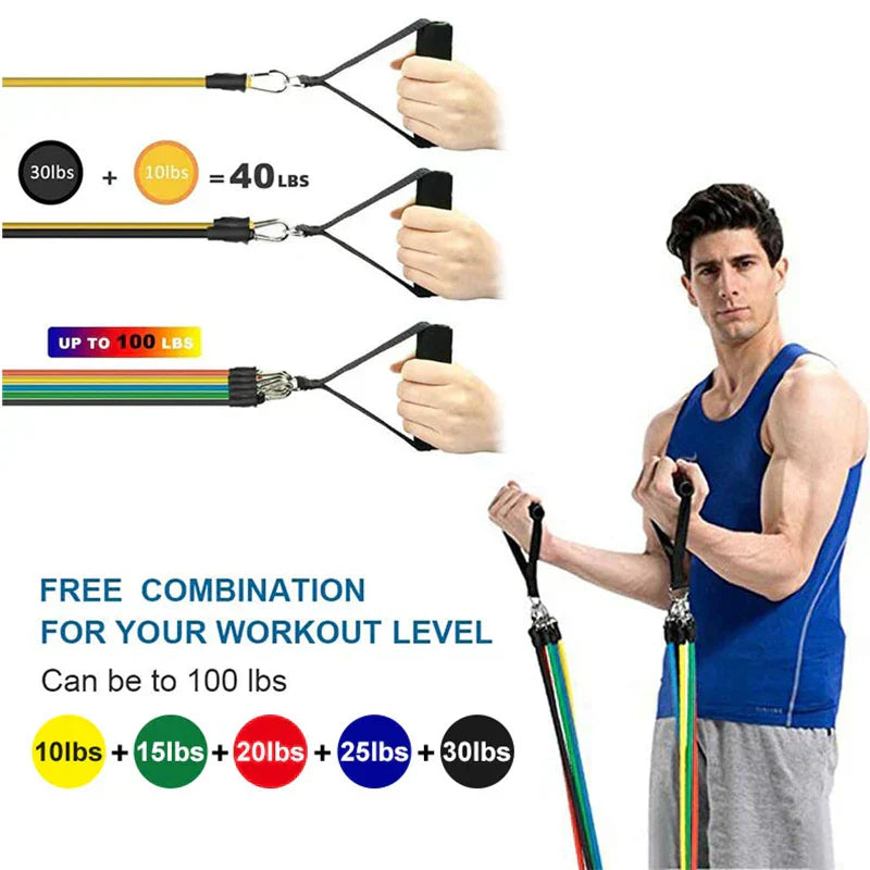 11PCS Resistance Bands Set