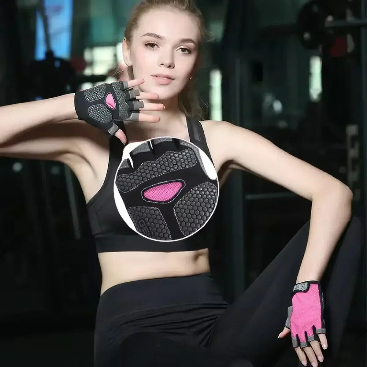 Breathable Fingerless Cycling Gloves