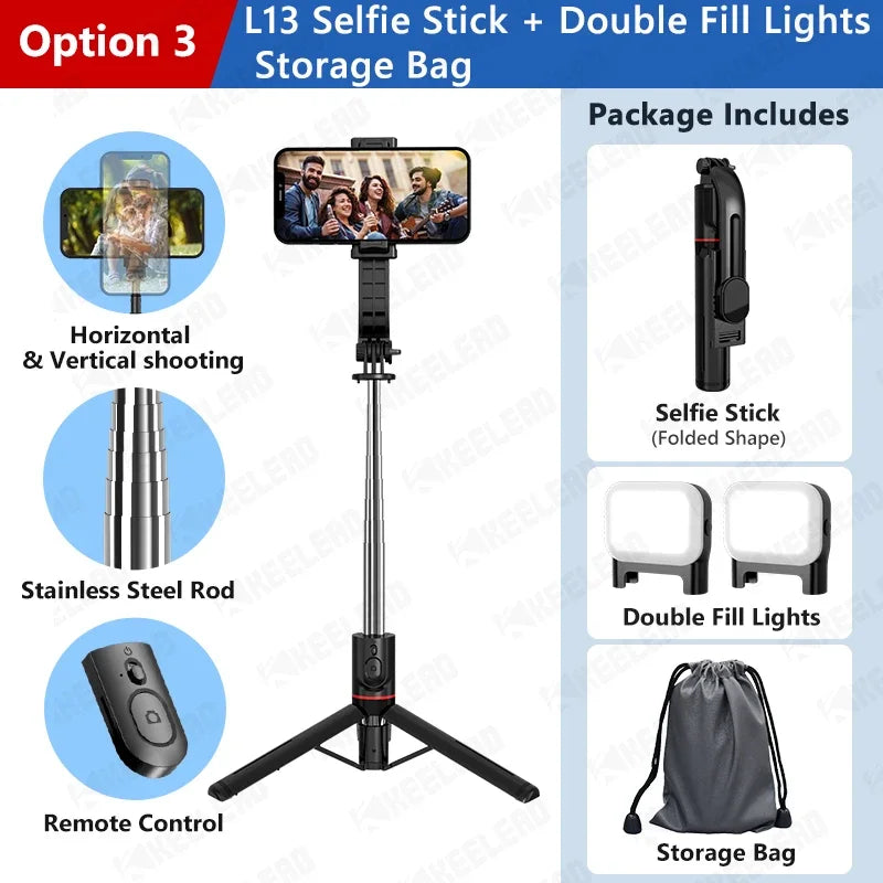 Wireless Bluetooth Selfie Tripod