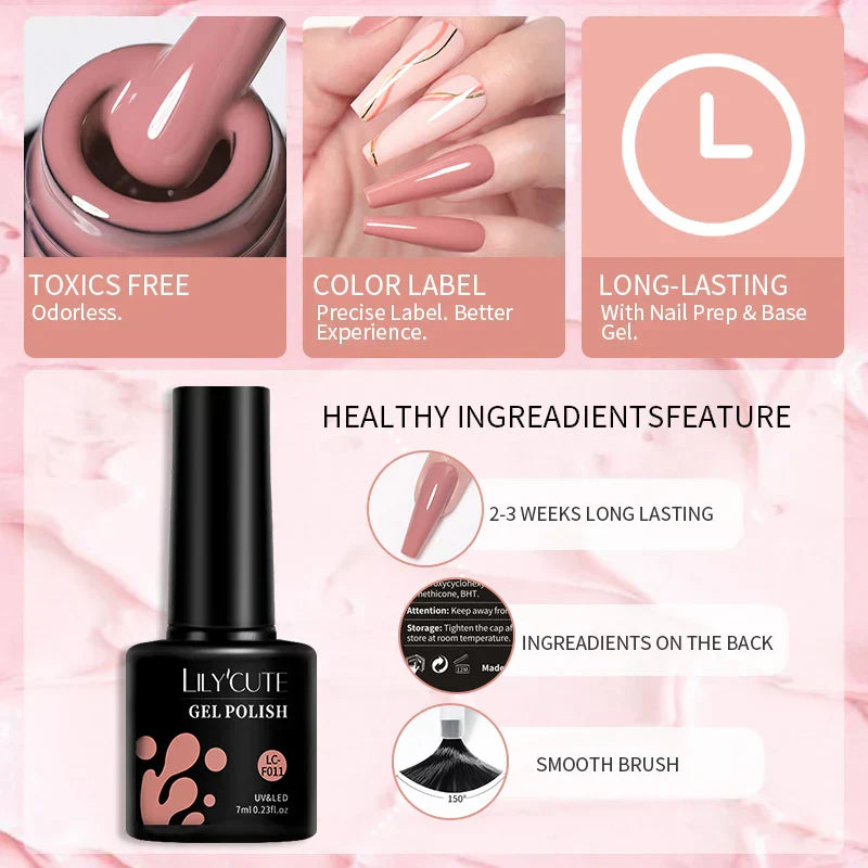 LILYCUTE Gel Nail Polish Set
