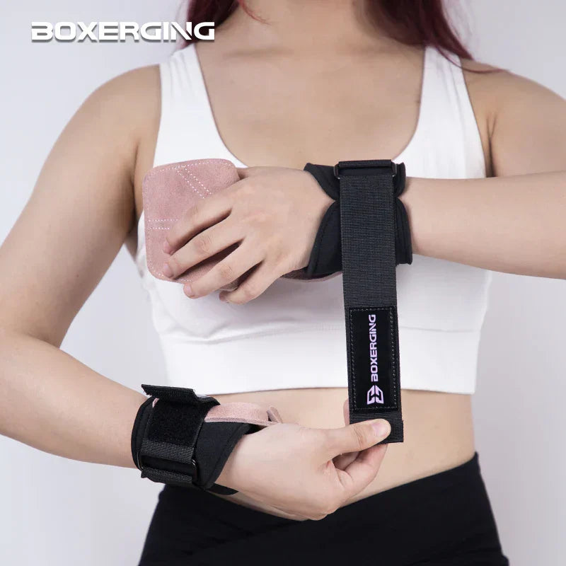 Cowhide Gym Lifting Gloves