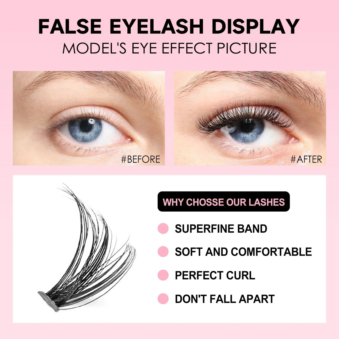 DIY 200PCS Lashes Extension Kit