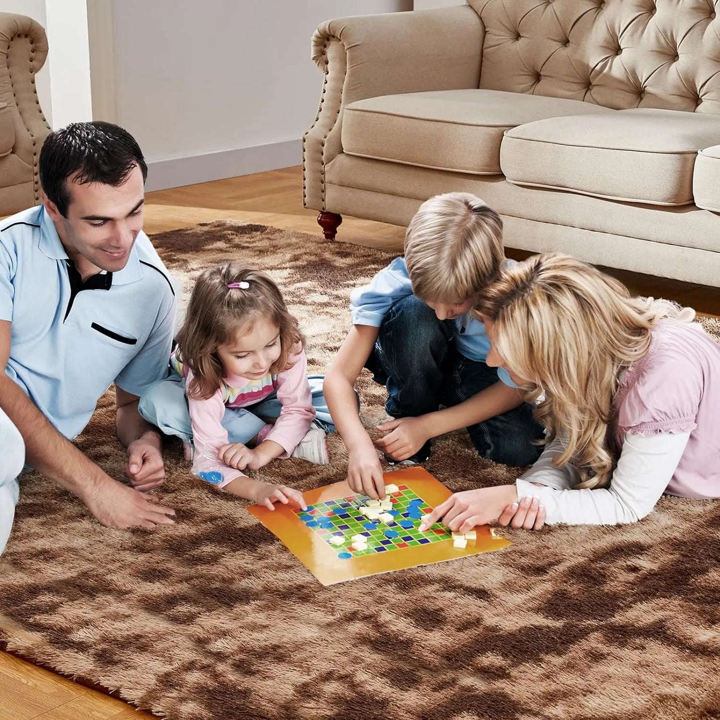 VIKAMA Tie-Dye Plush Carpet