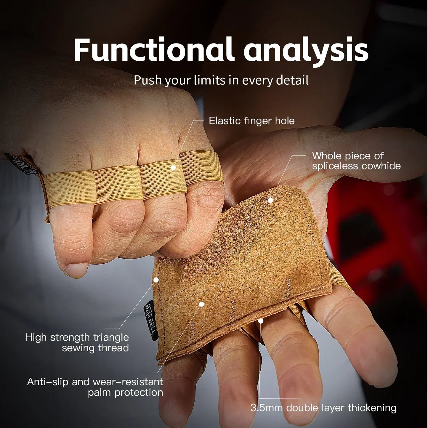 Leather Weightlifting Gloves