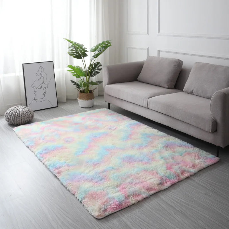 VIKAMA Tie-Dye Plush Carpet