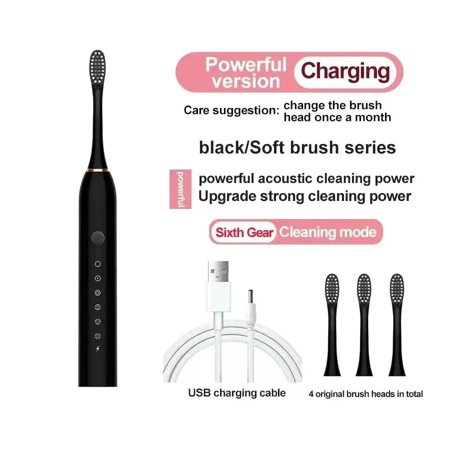 Electric Ultrasonic Toothbrush Set