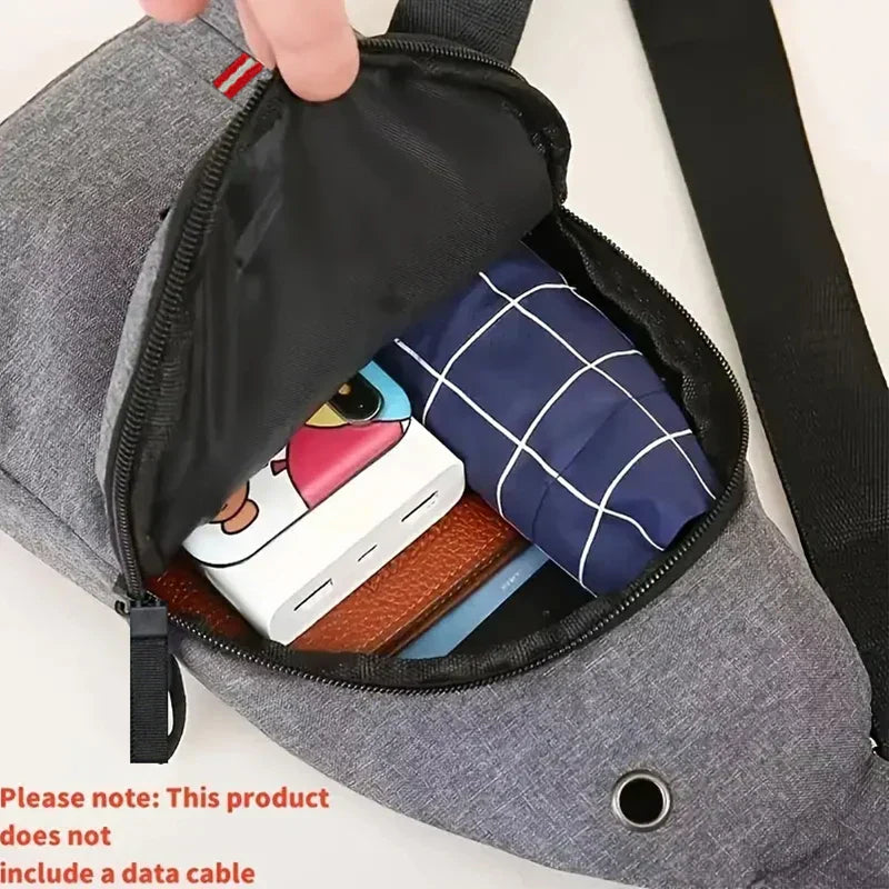Adjustable Crossbody Oxford Pocket