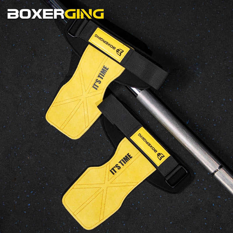 Cowhide Gym Lifting Gloves