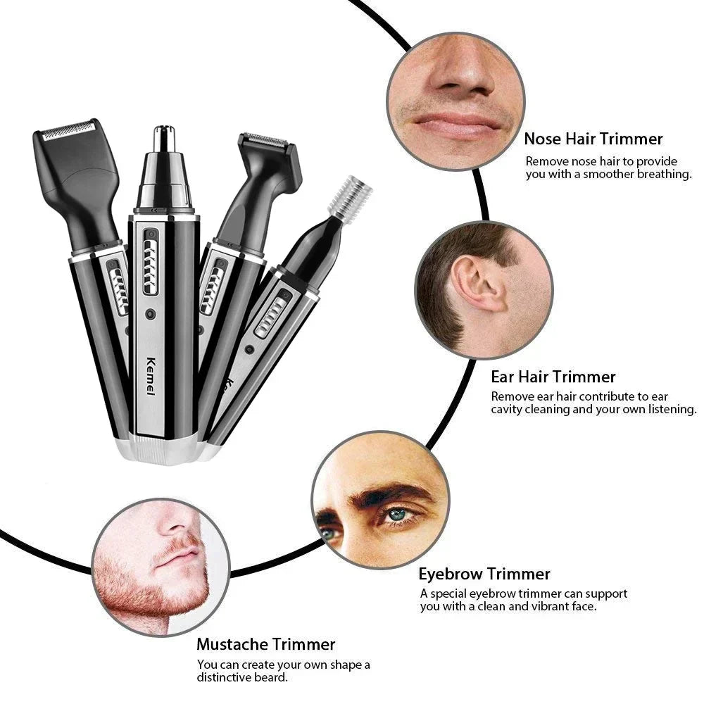 Kemei 4-in-1 Grooming Trimmer