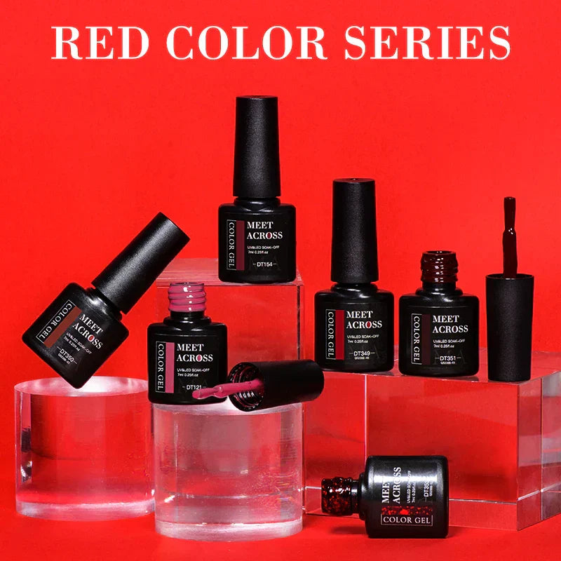 MEET ACROSS Red Gel Polish