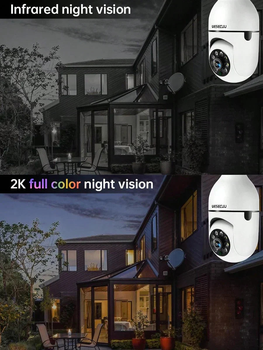WESECUU 2K Light Bulb Camera