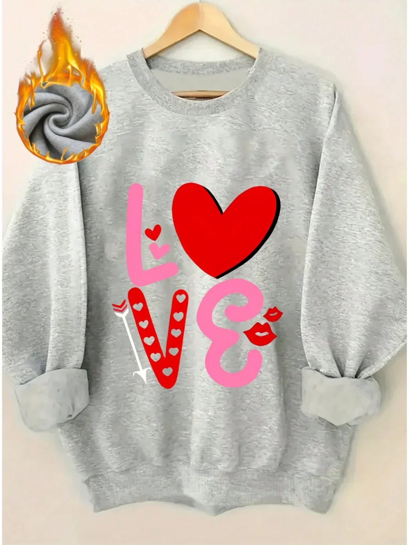 Women's Plush Love Letter Sweater