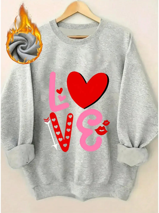 Women's Plush Love Letter Sweater
