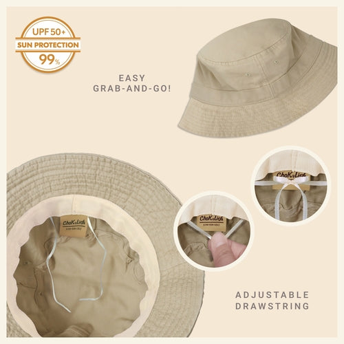 Classic Cotton Bucket Hat for Summer – Lightweight Cotton Sun Hat